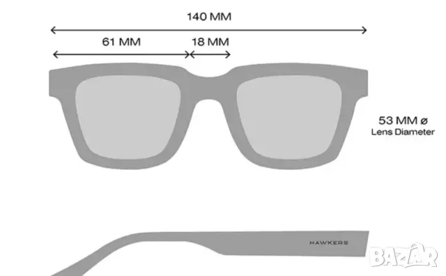 Hawkers Gafas de Sol One Venm Hybrid VOTR03 53 Унисекс, снимка 3 - Слънчеви и диоптрични очила - 48898704