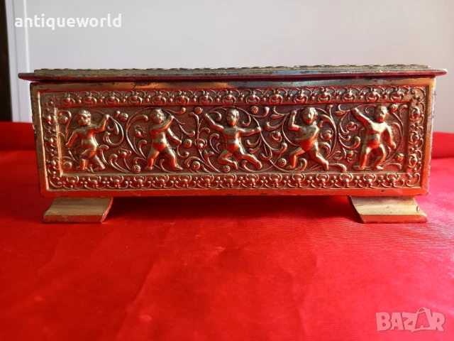 Стара БАРОКОВА Кутия ,Позлата , Херувими , Ангели, снимка 2 - Антикварни и старинни предмети - 51124912