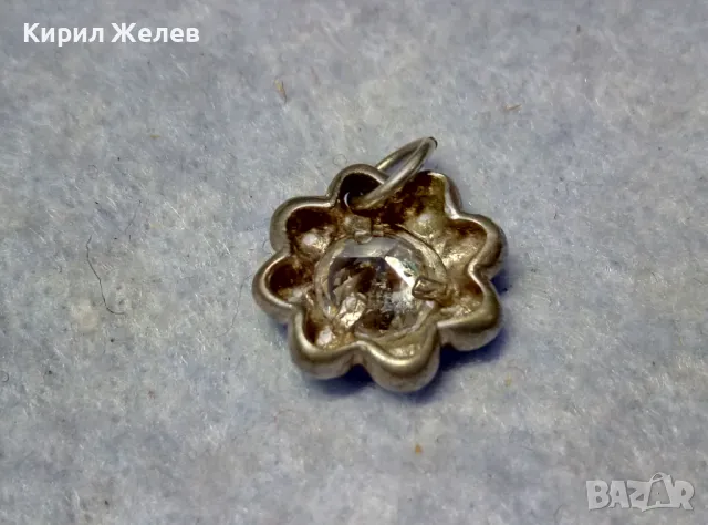 СТАР СКЪПОЦЕНЕН СРЕБЪРЕН ПЕНДАНТ МЕДАЛЬОНЧЕ СРЕБРО ВИСОКА ПРОБА с ЮВЕЛИРНО ФАСЕТИРАН ЦИРКОН 25905, снимка 6 - Антикварни и старинни предмети - 49682440