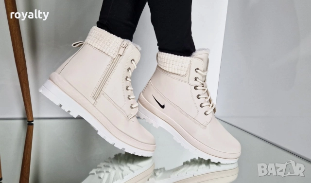 Nike Стилни Бели Дамски Зимни Боти , снимка 5 - Дамски боти - 52117342