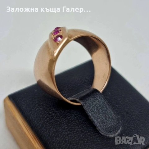 Винтидж златен пръстен – съветско злато, 583, 6,40г, снимка 6 - Пръстени - 54216091