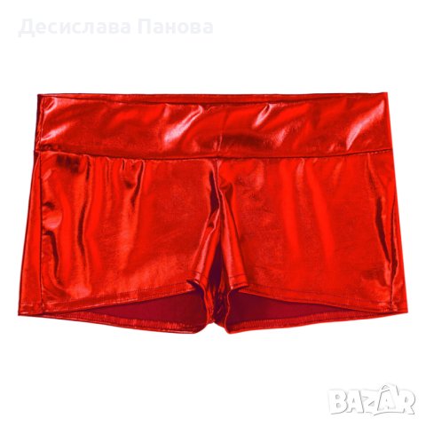 Къси панталонки с метален ефект, снимка 6 - Къси панталони и бермуди - 40493877