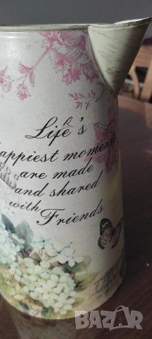 Метална кана* Ваза* Винтидж излъчване* , снимка 2 - Вази - 52397372