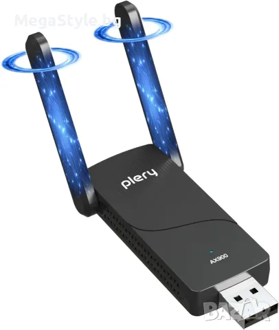 AX900 USB WiFi адаптер за PC, Bluetooth 5.4 WiFi 6 донгъл 2 антени