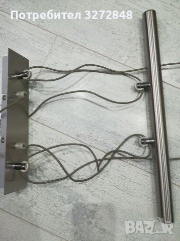 Регулируема висяща лампа /хром и стъкло , снимка 2 - Лампи за таван - 39400727