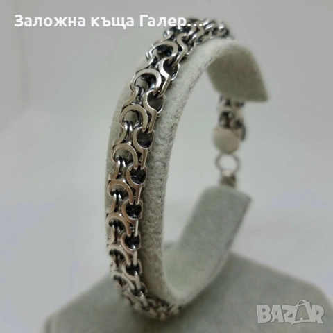 Масивна сребърна гривна „Рамзес“ – стил и тежест!, снимка 2 - Гривни - 54214972