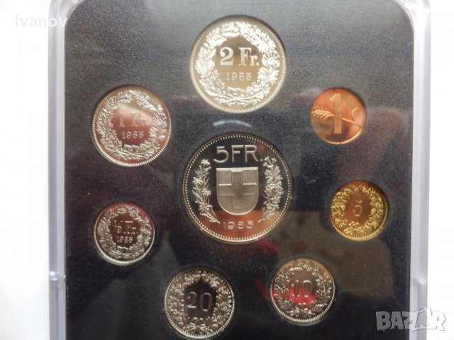 Сет монети Швейцария 1985г., снимка 3 - Нумизматика и бонистика - 36693875