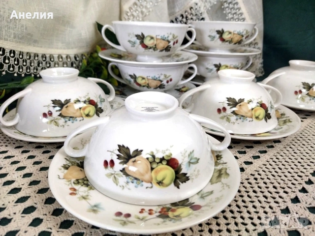 Royal Doulton ябълки и круши сетове, снимка 5 - Чаши - 53011530