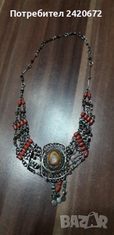 Старинно  колие филигран с икона, снимка 3 - Други ценни предмети - 38952148