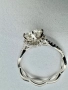 Сребърен пръстен с мойсанит (Диамант) 1 карат, снимка 10