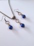 Новият ни елегантен комплект бижута с мастилено сини перли Сваровски и бронзови орнаменти , снимка 5