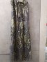 Бутикова Рокля от Естествена коприна, нова, сиво и златно, размер L, снимка 8