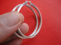 Дизайнерски сребърни обеци обици с камъни 925, снимка 9