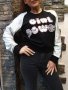 ✅ Спортна Дамска Блуза със сребристи ръкави, снимка 1 - Блузи с дълъг ръкав и пуловери - 31498514