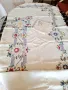 Ленена ръчно бродирана покривка., снимка 2
