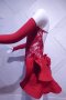 Червена детска рокля за спортни танци, снимка 5