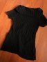 Черно плетено поло с къс ръкав, снимка 3