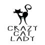 Стикер за кола с надпис Crazy cat lady Стикери/Лепенки за автомобили с котешки мотиви, снимка 1