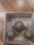 Сребърен комплект  обеци и пръстен с камъни Swarovski, снимка 6