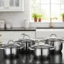 Комплект тенджери Cheffinger – 8 части инокс с капаци, за всички видове котлони, снимка 1