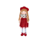  Кукла Панини, с червена рокля и шапка, 60см