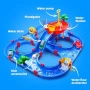 Нова лятна играчка Детски воден парк с канали и помпа 100 части за двор, снимка 8