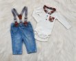 Боди риза H&M и дънки за бебе 0-3 месеца, снимка 14