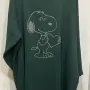 Макси oversize блуза туника със Снупи, тъмнозелена, снимка 5
