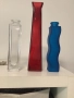 Вази за цветя  цветно стъкло  Арт Нуво цена за 3 броя, снимка 1