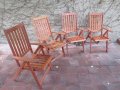 Скандинавски стол, тиково дърво, мacив ,4бр.,столове, снимка 1 - Столове - 40515372