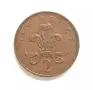 2 New pence 1980, рядка монета, посветена на Кралица Елизабет II, снимка 1