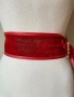 Червен колан от естествена кожа, Dixie, снимка 4