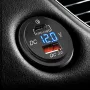 USB адаптер с волтметър Automat, За вграждане, Tipe-C, снимка 1