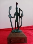 Стара Бронзова Пластика Нурагически Стрелец Статуетка, снимка 1
