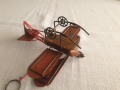 Старинен ръчно изработен метален самолет-окопно изкуство, снимка 7