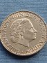 Сребърна монета 2 1/2 гулдена 1963г. Кралица Юлиана Нидерландска 29627, снимка 7