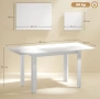 Разтегателна трапезна маса HOMCOM, снимка 5