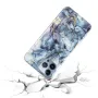 Силиконов калъф Marble Pattern IMD за iPhone 15 Pro, Сив мрамор, снимка 2