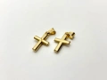 2 броя еднакви! Златни Кръстчета - 1,20 грама/двете/, 14К (проба 585), снимка 2