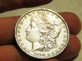 Рядък голям сребърен американски долар, морган долар, MORGAN DOLLAR, ONE DOLLAR - 1890 г., снимка 1 - Нумизматика и бонистика - 35585003