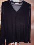 Черна плюшена блуза. Размер L, ХL., снимка 1 - Блузи с дълъг ръкав и пуловери - 40521682