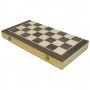 Комплект 3 в 1 класически настолни игри - шах, дама и табла, с интарзия от иглолистна дървесина. , снимка 3
