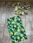Разкошен нов свеж топ бюстие лимони лимон зелен листа квадратно деколте hm h&m , снимка 12