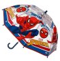 Чадър тип бастун детски ръчен прозрачен син червен Спайдърмен 64 см, снимка 3