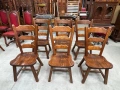 Комплект трапезни столове от дъбов масив, снимка 2