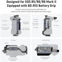 Нова NEEWER Камера Клетка за Canon EOS R5/R6, DJI Съвместимост, Arca Type, снимка 3 - Чанти, стативи, аксесоари - 42605670
