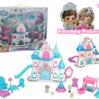 Детски комплект - Замък Замръзналото кралство, снимка 1 - Кукли - 29530321