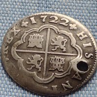 Сребърна монета 2 реала 1722г. Филип пети Севиля Испания 18704, снимка 9 - Нумизматика и бонистика - 42903852