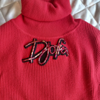 Червено поло Djofra, снимка 3 - Блузи с дълъг ръкав и пуловери - 44695249