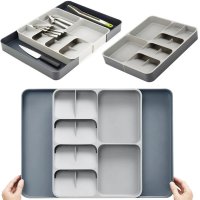 Регулируем органайзер за чекмедже за кухненски прибори, снимка 1 - Аксесоари за кухня - 42654184